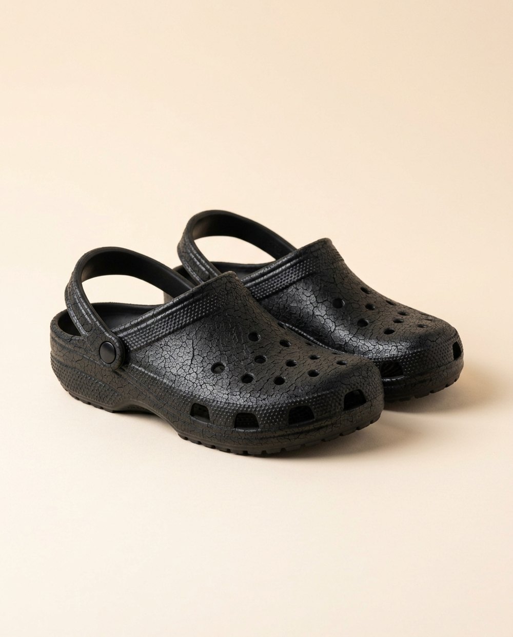 Babuche Preto Craquelê